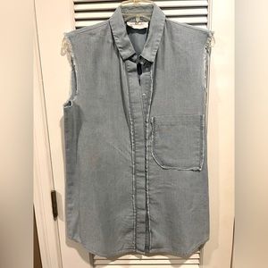 N/Nicholas Chambray Button Down Tank Top size M